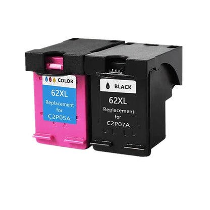 HP 62XL High Yield Ink Cartridge Compatible Replacement for HP Envy 5540 5640 7640 5646 5541 5740 5742 5745 200 250 Printer Ink Cartridge Kit