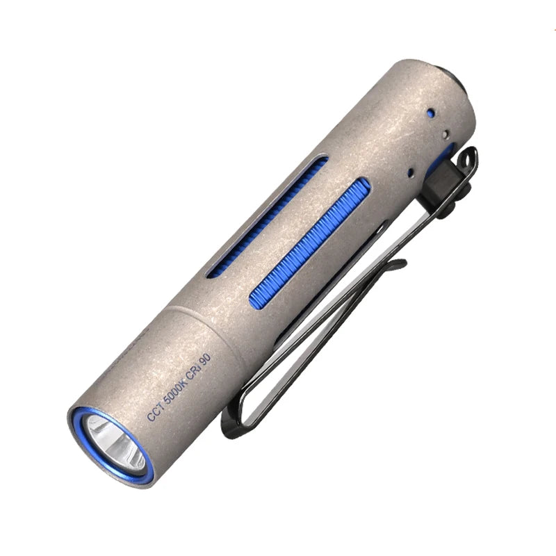 ACEBEAM Rider RX 2.0 Titanium LED Flashlight — 700 Lumens EDC AA Flashlight with Bolt-Action Design, IP68 Waterproof