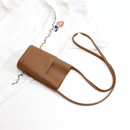 Soft PU Leather Phone Bag for Women - Fashion Crossbody Small Shoulder Bag with Versatile Everyday Style