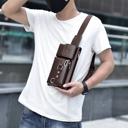 WEIXIER Brand Unisex Sports Running Chest Bag: Large-Capacity Multi-Function Single-Shoulder Waist Pack - Casual Messenger Wallet for Men