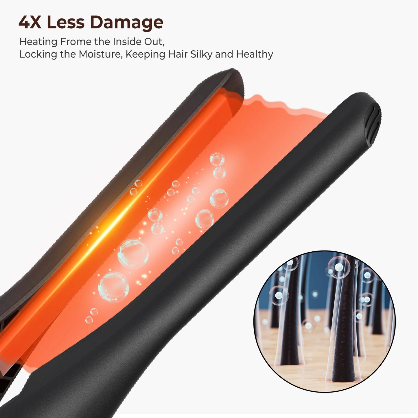 Mini Pencil Flat Iron for Short Hair, Ceramic Hair Straightener, Tiny Straightening Iron, Beard Straightener for Men & Women