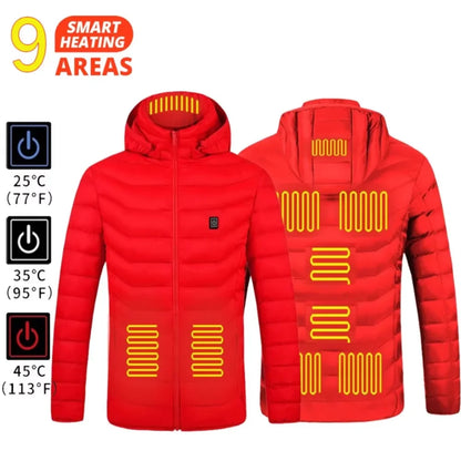 21-Zone USB Heated Jacket for Men & Women – Warm Self-Heating Vest & Coat for Skiing, Camping, Hiking, and Winter Wear