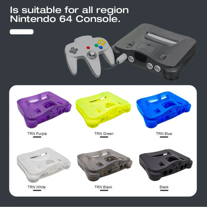 Bitfunx Translucent Replacement Plastic Shell Case for N64 Nintendo 64