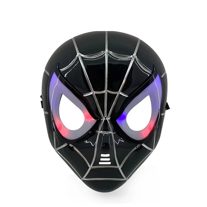 Spider-Man LED Cosplay Mask – Iron Man, Hulk & Captain America Superhero Costume Prop for Halloween Party