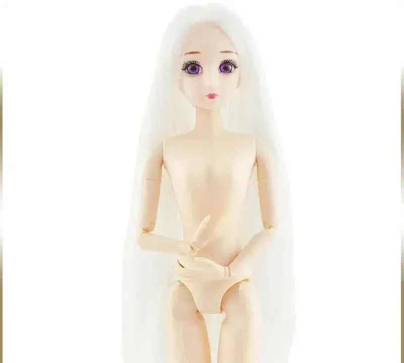 30cm BJD Doll 12-Joint 1/6 Girl Toy — Dress, 3D Eyes, Clothes & Shoes, Kids Gift for Girls