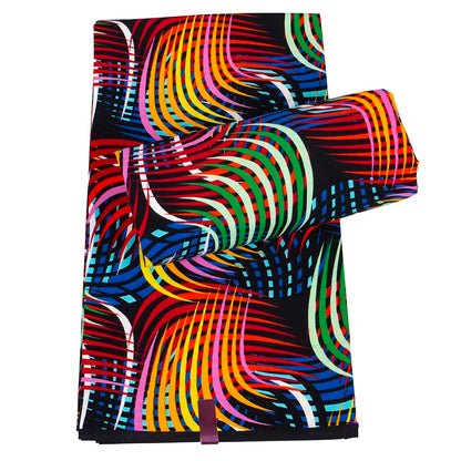Veritable African Ankara Wax Fabric - 6 Yards Batik Polyester Textile for Dresses, Sewing & DIY Crafts