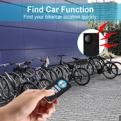 Awapow Wireless 110dB Vibration Bike Alarm with Remote Anti-Theft Home & Window Security