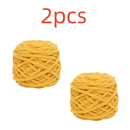 100g Chenille Knitting Yarn – Soft Thick Cotton Ice Strip Wool for DIY Hand Knitting Scarves & Crafts