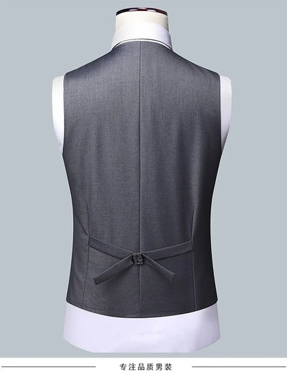 2024 Men's 3-Piece Suit Set – Blazer, Vest & Trousers | Formal Business & Wedding Outfit M-6XL