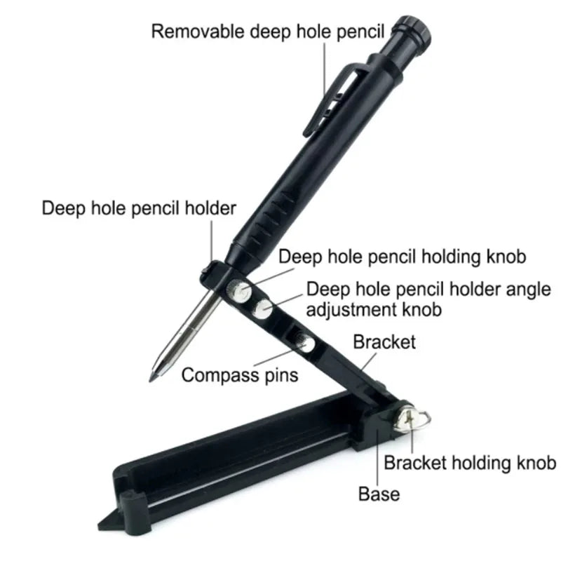 Multi-Function Scribing Ruler - Contour Gauge Measuring Tool for Woodworking, Carpentry & Construction
