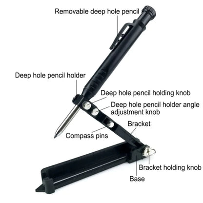 Multi-Function Scribing Ruler - Contour Gauge Measuring Tool for Woodworking, Carpentry & Construction