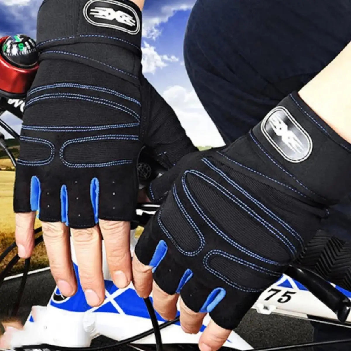 Gym Gloves - Shockproof Weightlifting & Fitness Gloves with Wrist Support for Men and Women