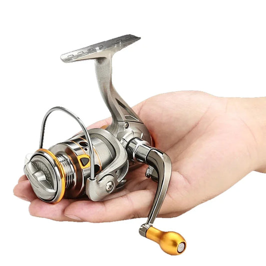 Mini DC150 Spinning Fishing Reel - Powerful 12+1BB Metal Reel with 5.2:1 Gear Ratio for Durable Baitcasting & Freshwater Fishing