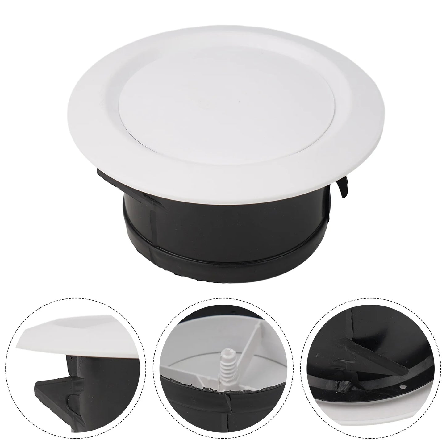 75-200mm ABS Ceiling Air Vent Grille – Adjustable Hot Air Diffuser Cover for Home Improvement