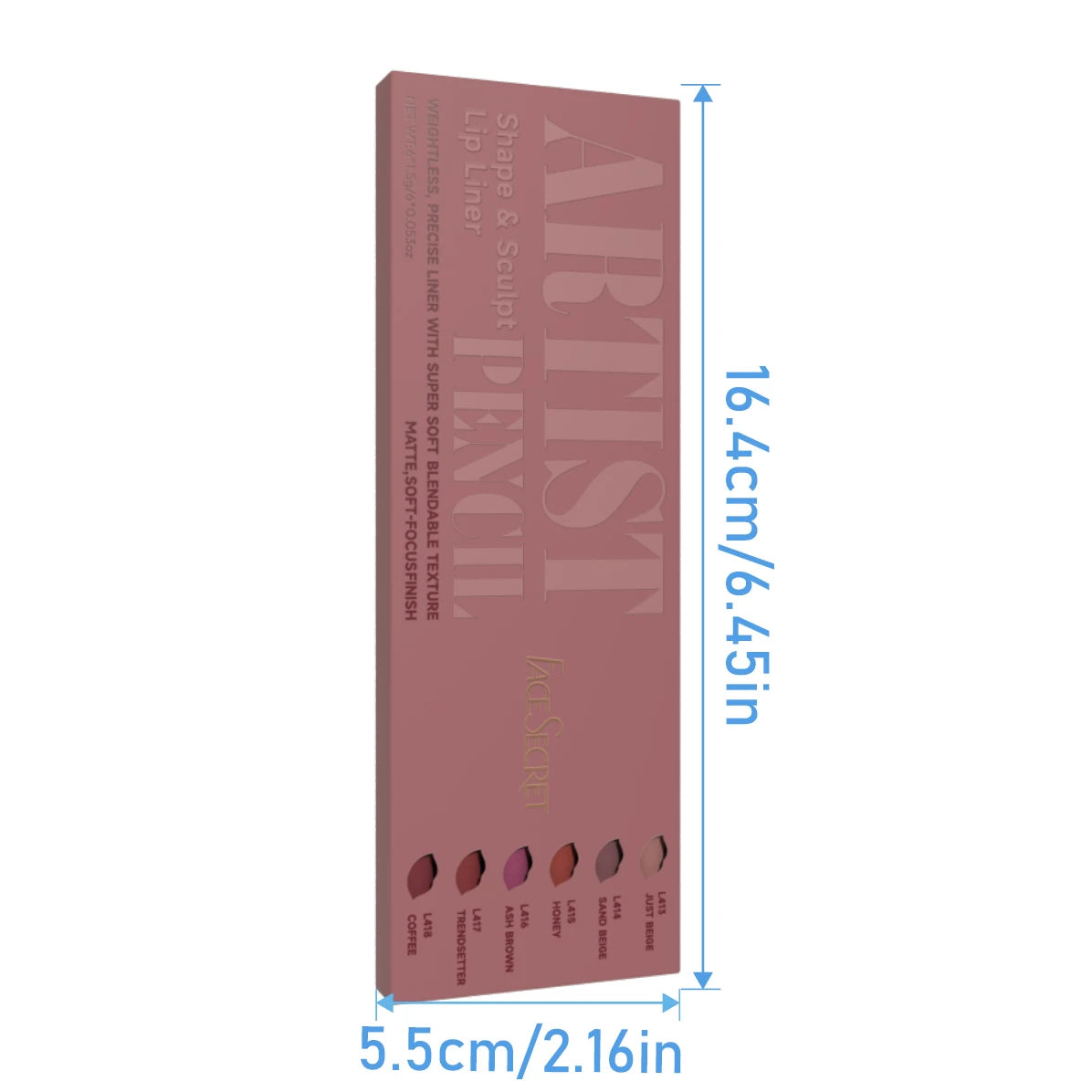 Face Secret Artist Shape Sculpt Matte Lip Liner Pencil Set – Weightless, Precise & Soft Blendable Texture