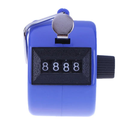 Handheld 4-Digit Tally Counter – Mechanical Manual Palm Clicker for Number Counting, Assorted Colors