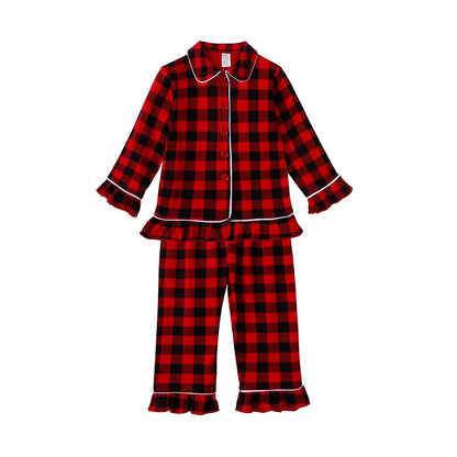 2025 Kids Christmas Pajama Set – Velvet Long Sleeve Loungewear & Sleepwear for Boys & Girls