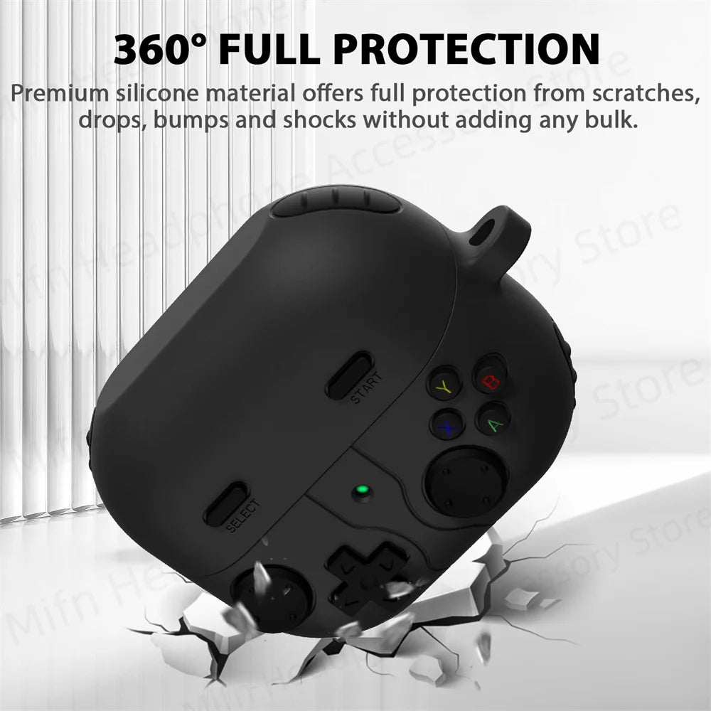 3D Gamepad Silicone Case for Galaxy Buds 3/3 Pro – Protective Cover with Keychain for Men