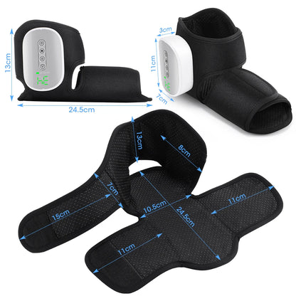 Wireless Air Compression Ankle Massager - Electric Heating, Vibration & Airbag Foot Massage for Muscle Relaxation