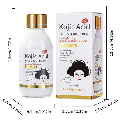 125ml Brightening Facial Essence – Arbutin, Turmeric & Vitamin C Hydrating Serum with AHA, Papaya, Glutathione & Kojic Acid