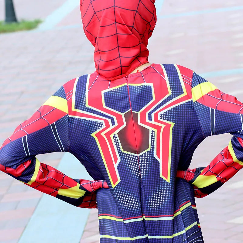 Men's Amazing Spiderman Cosplay Costume – Miles Morales Superhero Zentai Bodysuit Jumpsuit for Boys, Girls, Halloween & Christmas