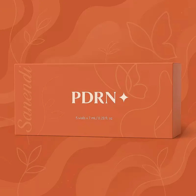 PDRN Salmon DNA Facial Serum - Skin Booster Ampoule & Beauty Salon Care Kit for Glowing Skin