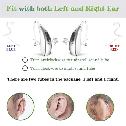 2024 Bluetooth Hearing Aid – ELHearing Rechargeable Mini Device with Programmable Digital Features & Portable Charging Case