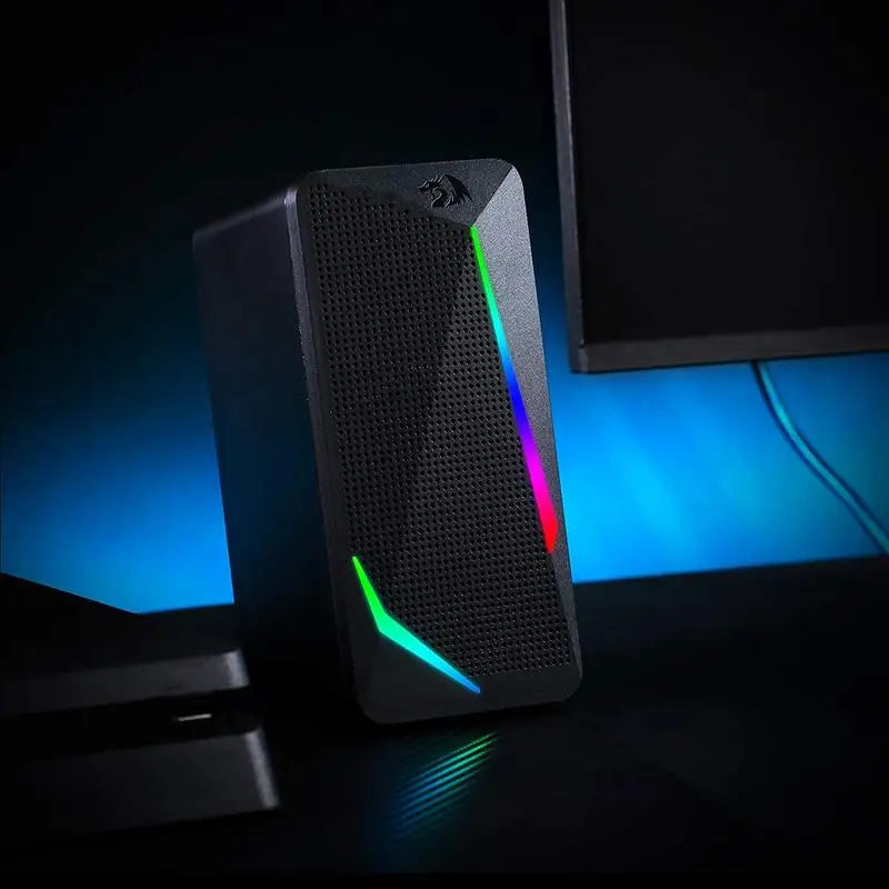 Redragon GS510 Waltz RGB 2.0 Desktop Speakers — PC Stereo with 4-Mode LED Backlight