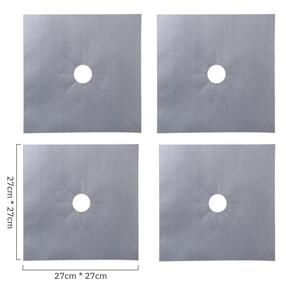 Gas Stove Protector Mats – 1/4/6/8PCS Cooker Liner for Kitchen Stovetop Cleaning