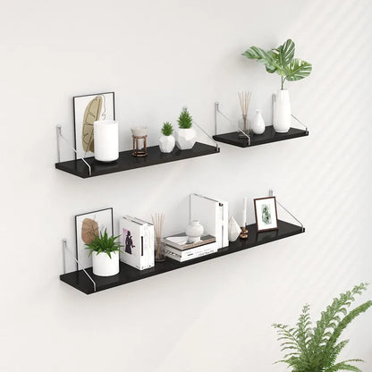 Multi-Layer No-Drill Wall-Mounted Floating Shelves – Storage Rack Organizer for Living Room, Bedroom, Router & Set-Top Box