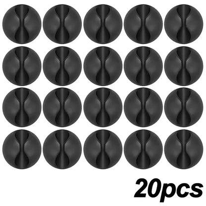 5/50Pcs Mini Cable Winder Organizers - USB Charging Cord Clips, Wire Holders & Cable Protectors for Home, Office & Car