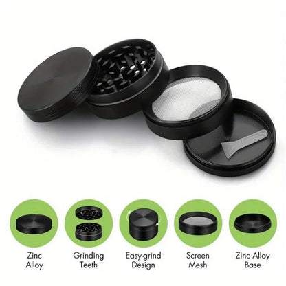 40mm 4-Layer Metal Herb Grinder – Spice & Tobacco Crusher Shredder for Smoking Accessories