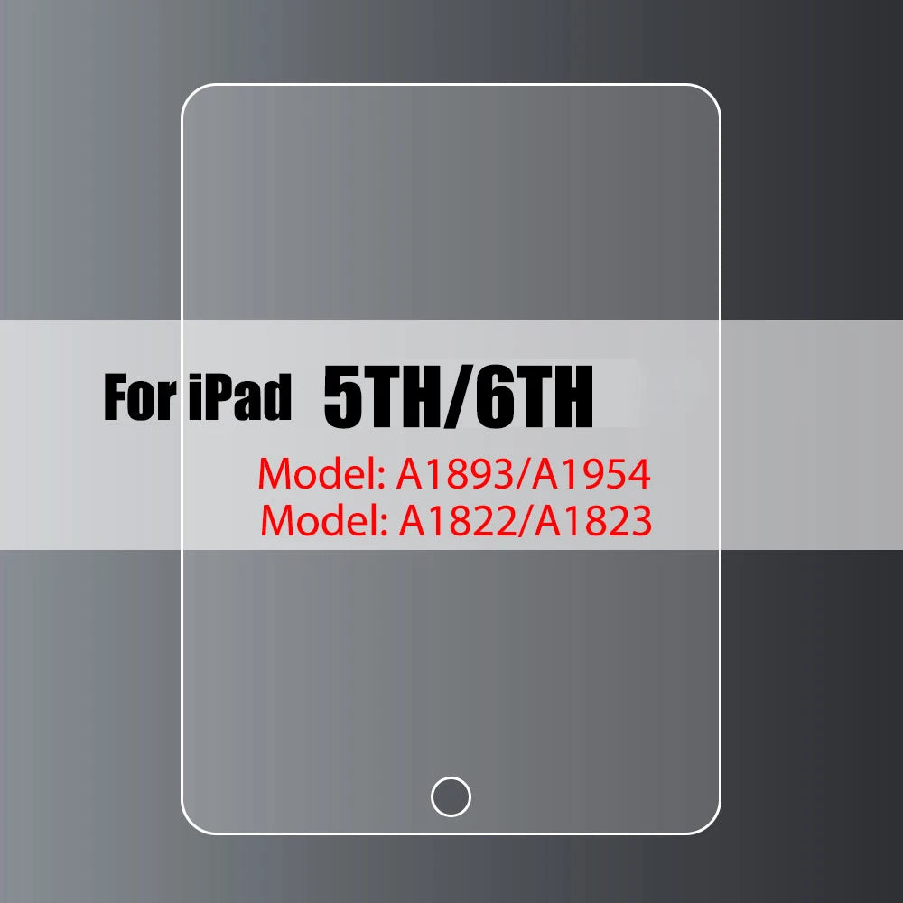 Tempered Glass Screen Protector for iPad 10.2, 9.7, 10.5, 10.9, Pro 11, New iPad 9/8/7/6/5, Air 4/3/2, Mini 2020-2022
