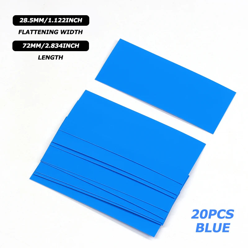 18650 PVC Heat Shrink Wrap Tubing – Pre-Cut Insulated Battery Sleeves (20/50/100pcs) Protective Shrink Film Cases