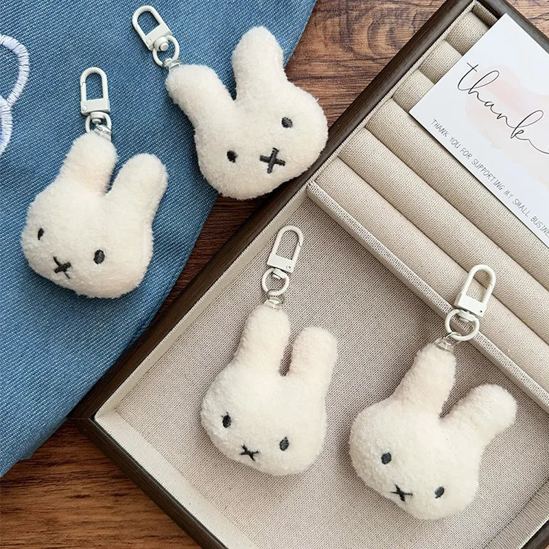 Miffy Rabbit Keychain - Cute Cartoon Pendant for Car, Schoolbag & Backpack Decoration for Men and Women