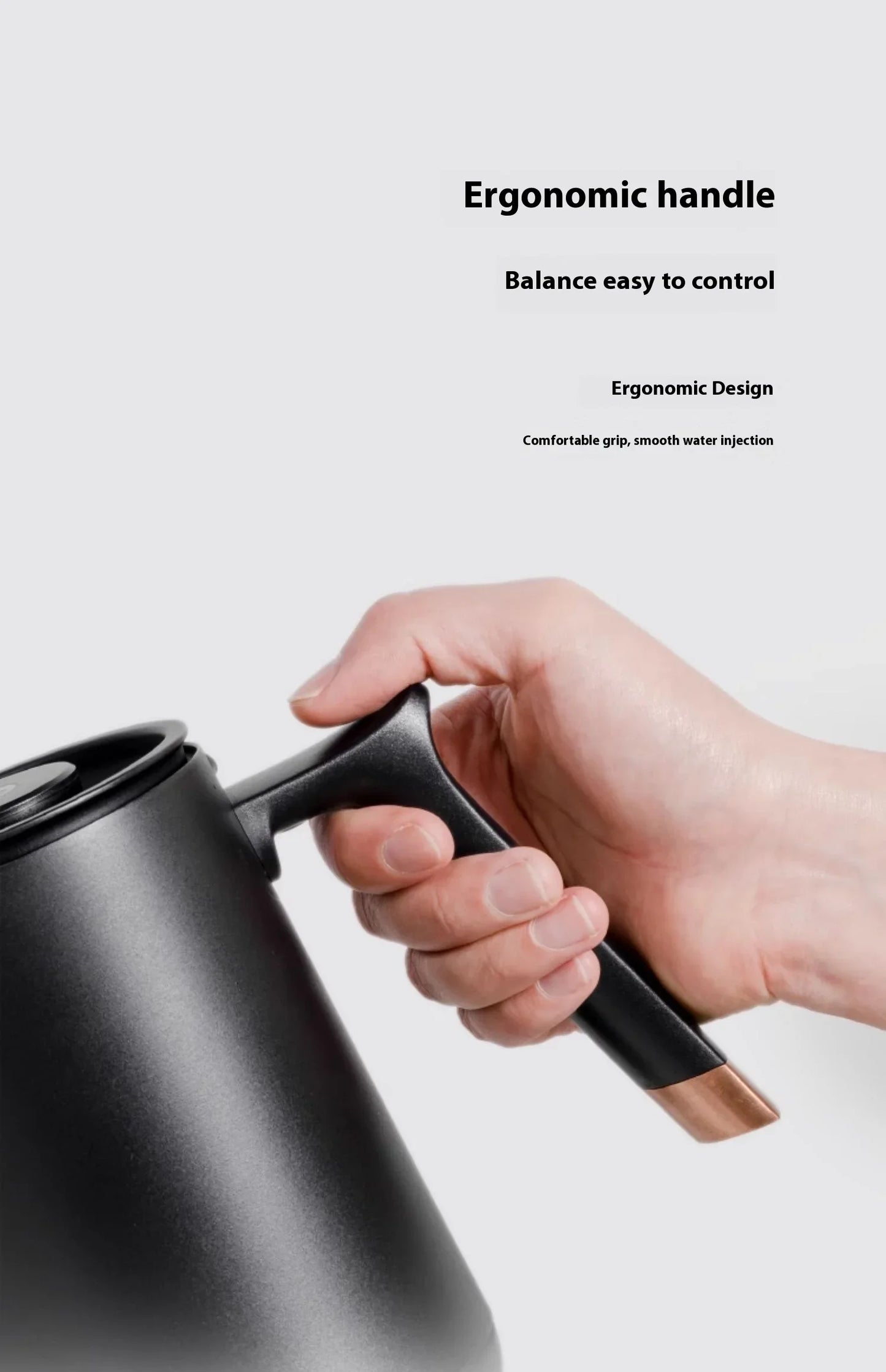 Timemore Fish Smart Electric Pour-Over Kettle 600ml — Temperature Control Coffee Pot for Hand Brew, 220V, Perfect Gift