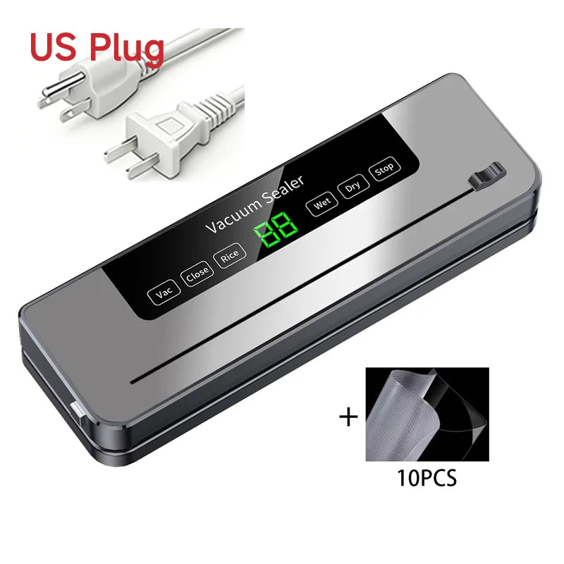 Portable Vacuum Sealer for Food Storage – Kitchen Gadget Air Compressor Plastic Bag Sealer Vacuum Packaging Machine for Home Use