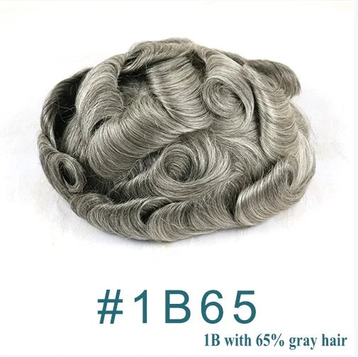 Men's Human Hair Toupee - 0.1mm Thin PU Base Undetectable Durable Hair System