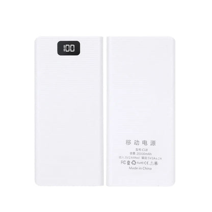 8x18650 Power Bank Battery Case - Dual USB & Type-C Charging Shell for DIY Portable Charger Projects