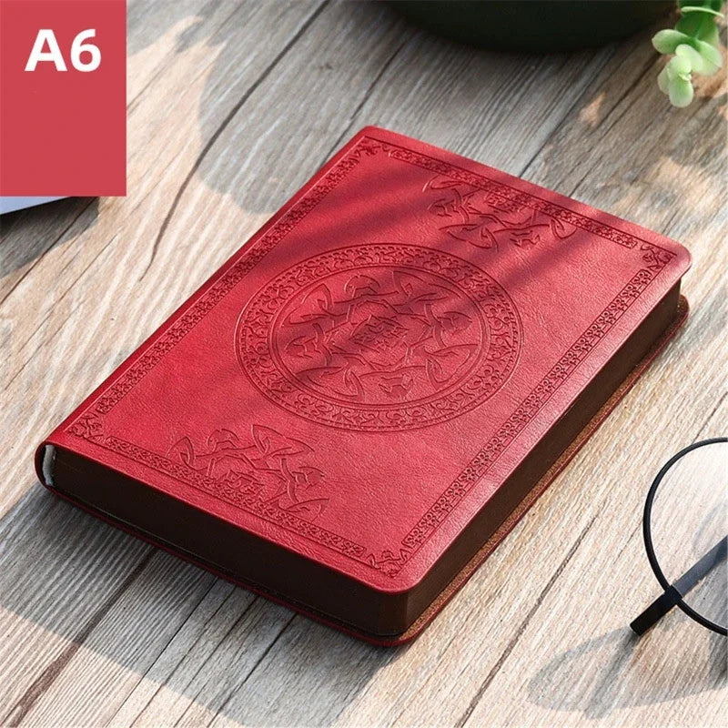 2025 New Portable Vintage Leather Notebook – Diary & Journal Stationery Gift, Easy to Use