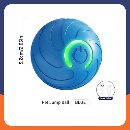 Smart Interactive Dog Toy Ball – USB Rechargeable Automatic Rolling & Bouncing Chew Toy for Puppies to Large Dogs