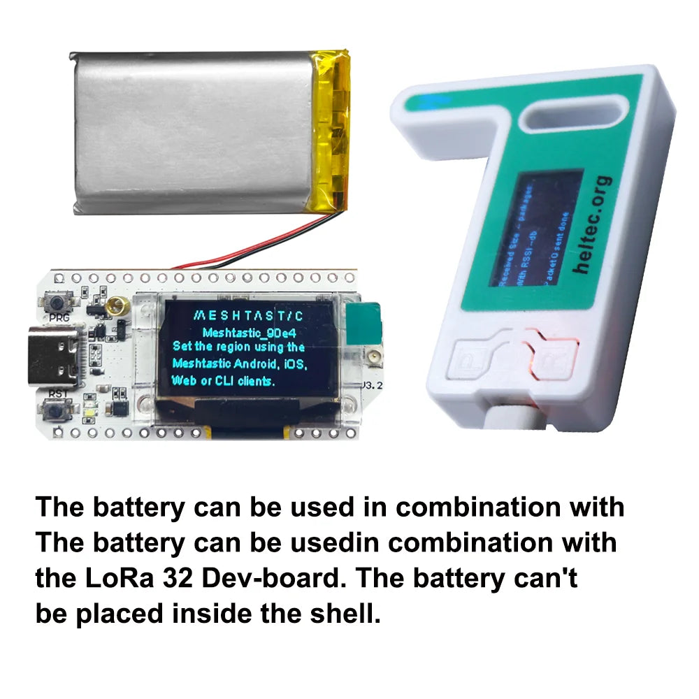 Heltec LiPo Battery 3.7V - 800mAh/3000mAh Lithium Polymer Battery for T114 V2, Heltec V3/V4 & LoRa Development Boards