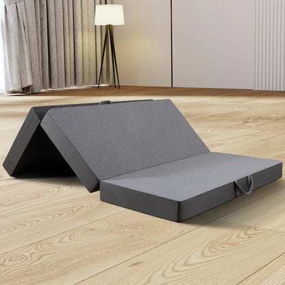 Orhopui Tri-Folding Gel Memory Foam Floor Mattress – Ultra Soft Portable Mattress with Breathable Mesh and Removable Washable Cover