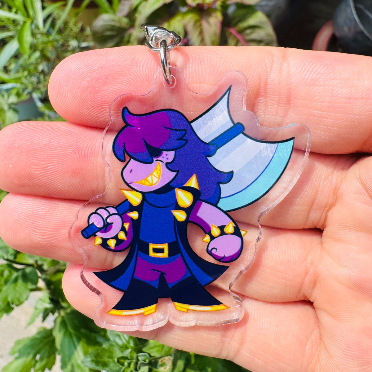 Deltarune Kris, Susie & Ralsei Keychain - Game Character Pendant, Cosplay Accessory & Anime Fan Gift