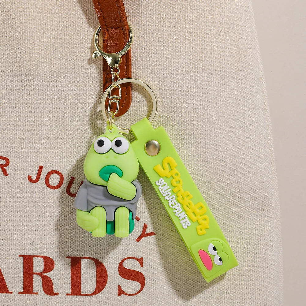 Bikini Bottom Ugly Fish Keychain - Colorful Cartoon Pendant for Car, Bag, and Festival Gifts