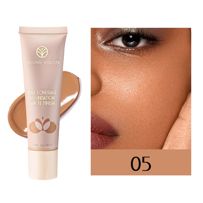 6-Color BB Cream Concealer – 30ml Liquid Foundation Primer with Natural Coverage for Face Brightening & Flawless Skin Finish