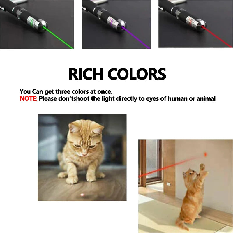 Mini Lápiz Láser 2 en 1 para Gatos - Linterna LED de Entrenamiento con Luz de Batería, Juguete Interactivo