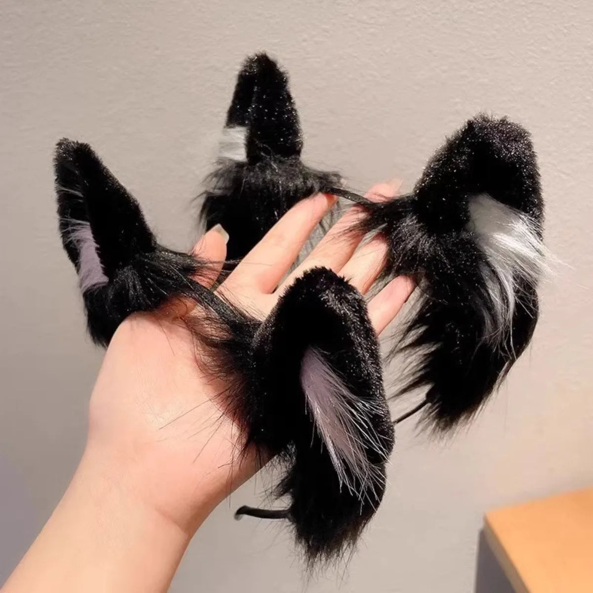 Cute Cat Ear Headband - Plush Christmas Animal Hairband for Kids Holiday Dress-Up & Hair Accessories