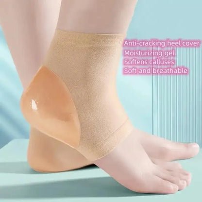 1/3/5 Pairs Silicone Heel Protectors – Anti-Crack Moisturizing Socks for Foot Pain Relief, Unisex, Black