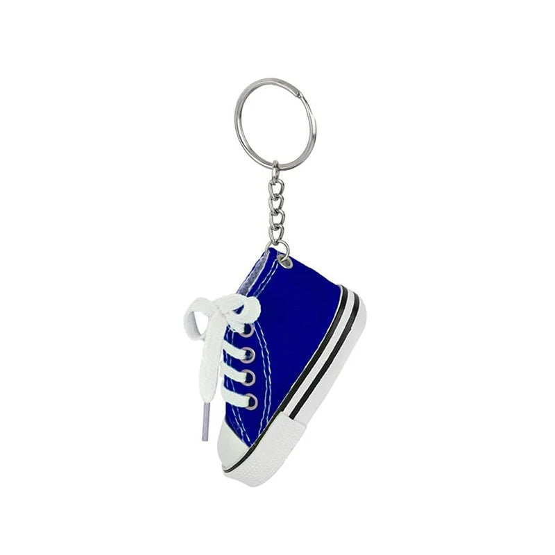 12-Piece Mini Shoe Keychains – Cloth Material Shoe Key Rings Set